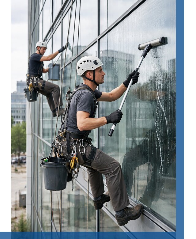 Мойка витражей альпинистами в Тобольске от 712 р. под ключ|ВЫСОТНИК-Тбл