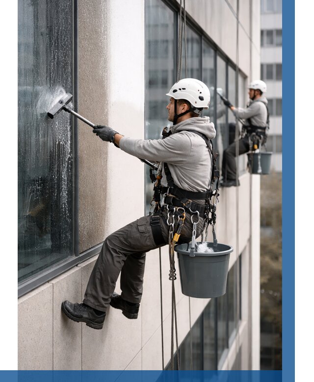 Мойка фасадов зданий в Тобольске под ключ от 356 р. | ВЫСОТНИК-Тбл