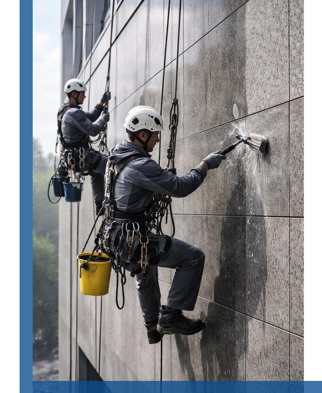 Профессиональная мойка фасада из керамогранита в Тобольске