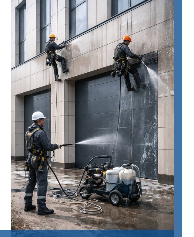 Послестроительная мойка фасада в Тобольске от 305 р. | ВЫСОТНИК-Тбл