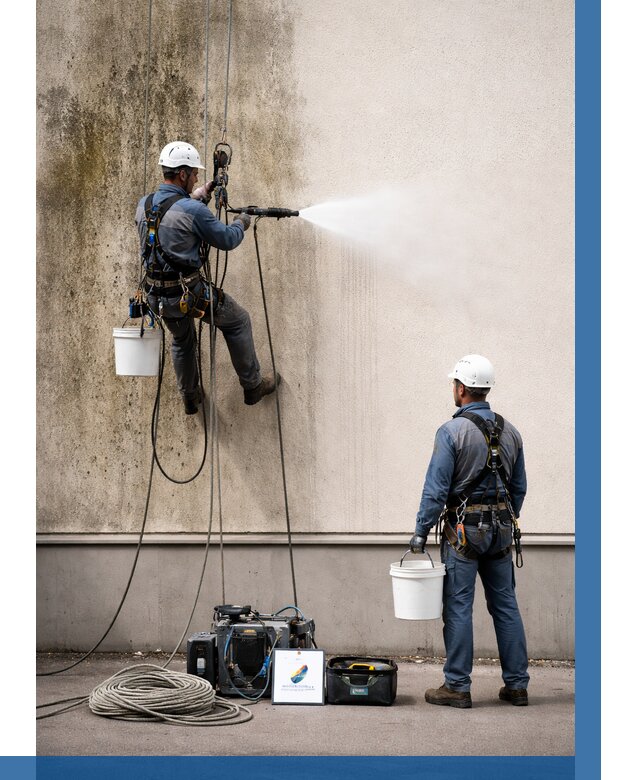 Очистка фасада от плесени в Тобольске от 305 р. | ВЫСОТНИК-Тбл