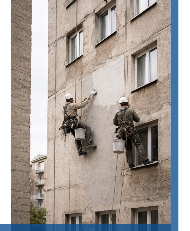 Косметический ремонт фасада в Тобольске от 1118 р. | ВЫСОТНИК-Тбл