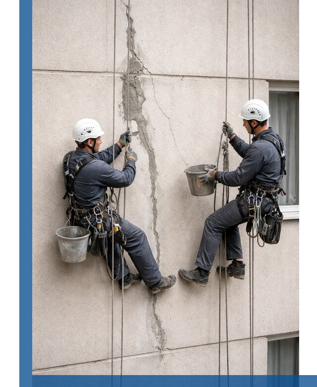 Заделка трещин на фасаде в Тобольске с гарантийным ремонтом