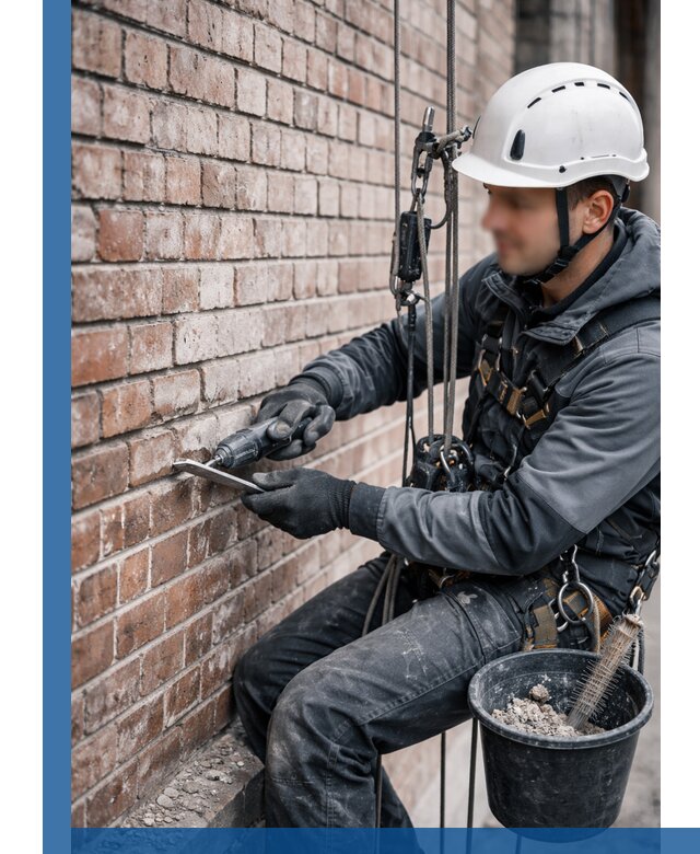 Расшивка кирпичных швов фасадов и стен, ремонт в Тобольске