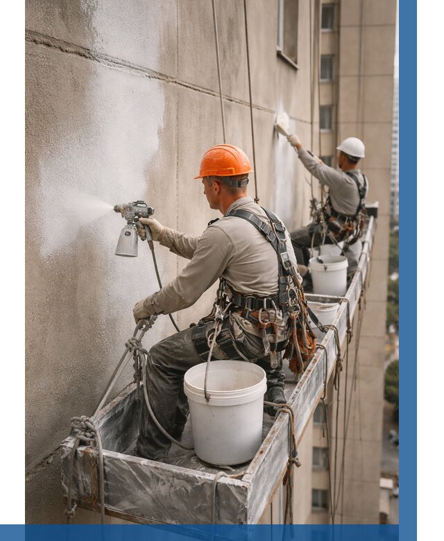 Грунтовка фасада на высоте в Тобольске от 122 р. | ВЫСОТНИК-Тбл