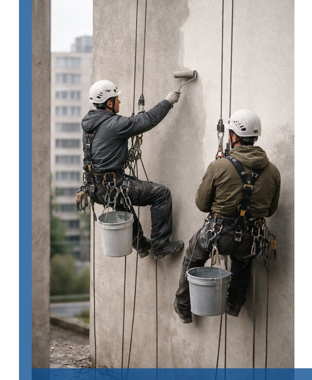 Покраска фасадов высотными альпинистами в Тобольске с гарантией