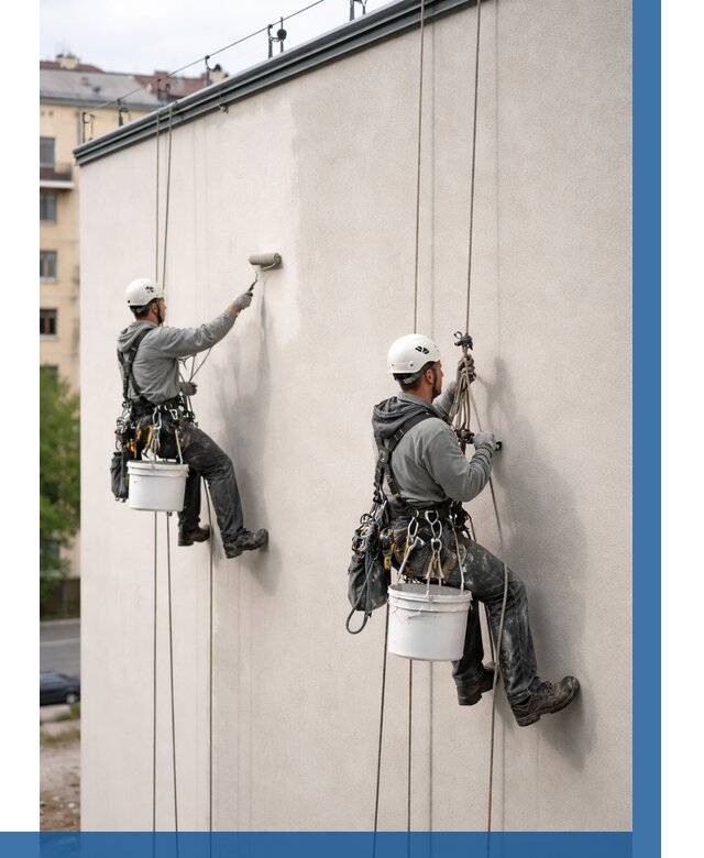 Покраска оштукатуренного фасада в Тобольске от 325 р. | ВЫСОТНИК-Тбл