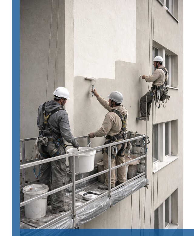 Покраска оштукатуренного фасада в Тобольске под ключ с гарантией