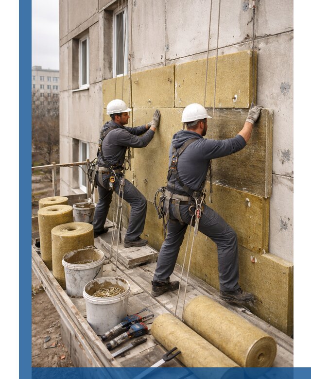 Утепление фасада минватой в Тобольске под ключ с гарантией