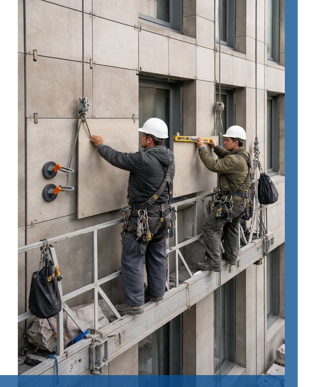 Монтаж керамогранита на фасад в Тобольске от 2542 р. | ВЫСОТНИК-Тбл