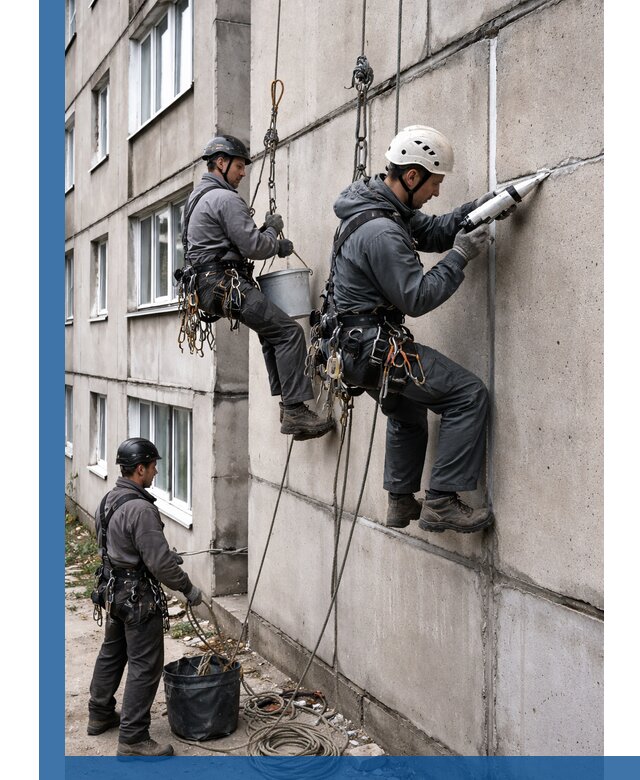 Герметизация межпанельных швов в Тобольске с гарантией герметичности