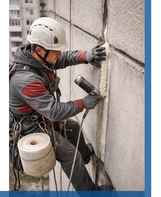 Утепление межпанельных швов в Тобольске от 712 р. | ВЫСОТНИК-Тбл