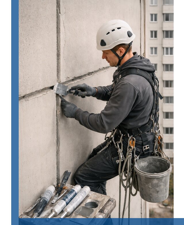 Ремонт межпанельных швов в Тобольске герметизация и восстановление