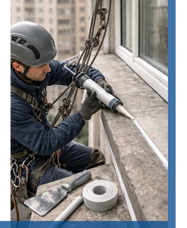 Герметизация балконного козырька в Тобольске от 4575 р. | ВЫСОТНИК-Тбл