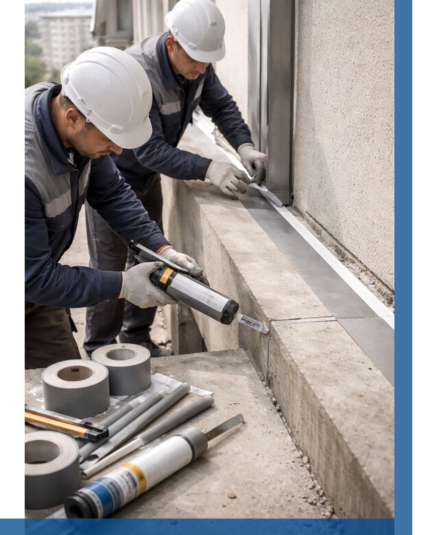 Герметизация примыкания балкона в Тобольске от 4575 р. | ВЫСОТНИК-Тбл