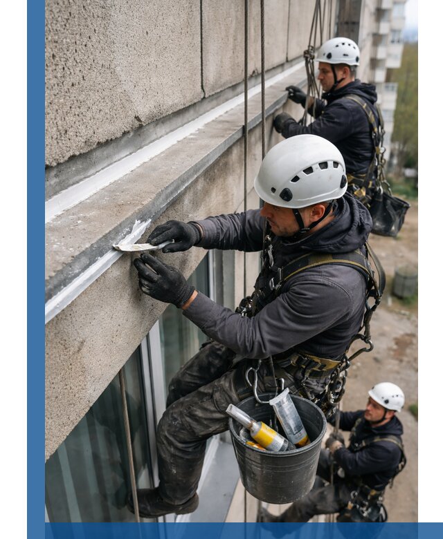 Герметизация примыкания балкона в Тобольске под ключ с гарантией