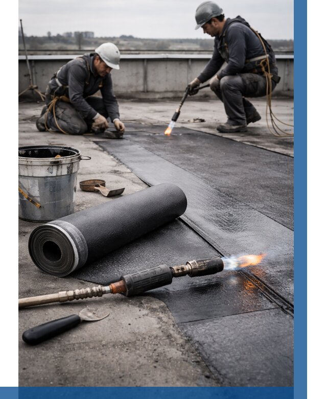 Ремонт рулонной кровли в Тобольске от 661 р. | ВЫСОТНИК-Тбл