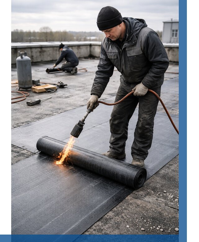 Ремонт наплавляемой кровли в Тобольске от 712 р. | ВЫСОТНИК-Тбл