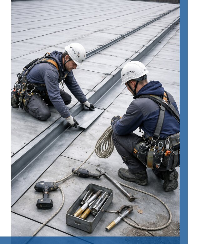 Ремонт фальцевой кровли в Тобольске от 712 р. | ВЫСОТНИК-Тбл