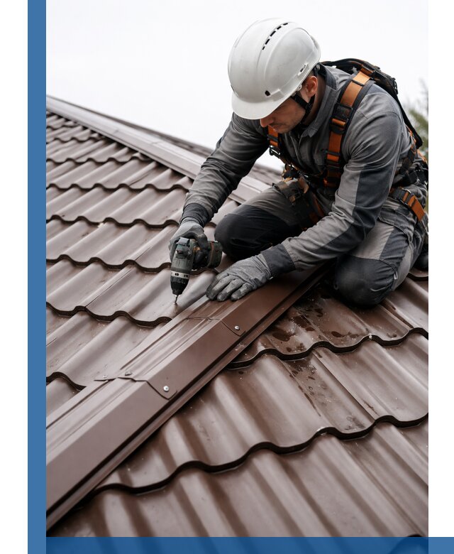 Ремонт металлочерепицы на крыше в Тобольске профессионально