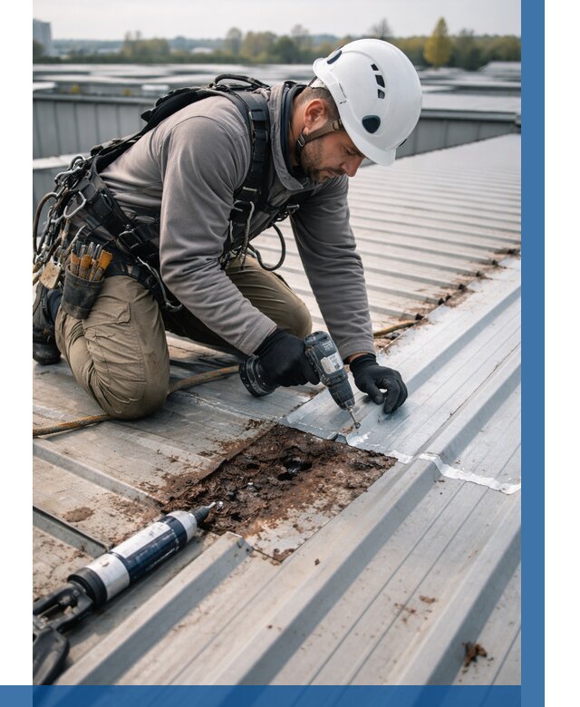 Ремонт профнастила на кровле в Тобольске от 712 р. | ВЫСОТНИК-Тбл