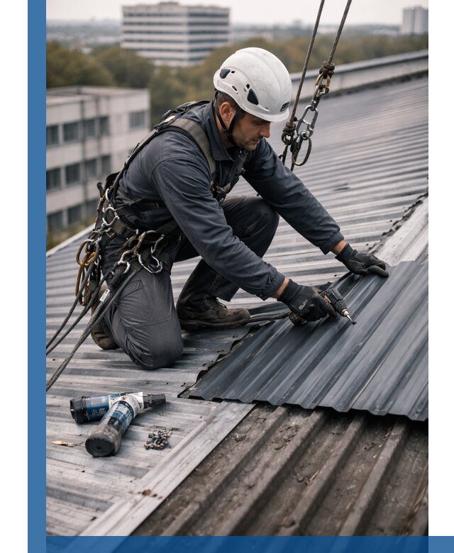 Ремонт профнастила на кровле в Тобольске, работы под ключ