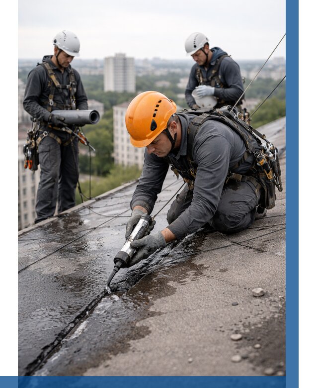 Устранение протечек кровли в Тобольске от 12200 р. | ВЫСОТНИК-Тбл