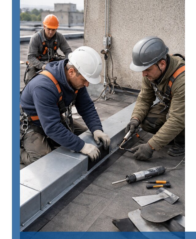 Ремонт кровельных примыканий в Тобольске профессионально