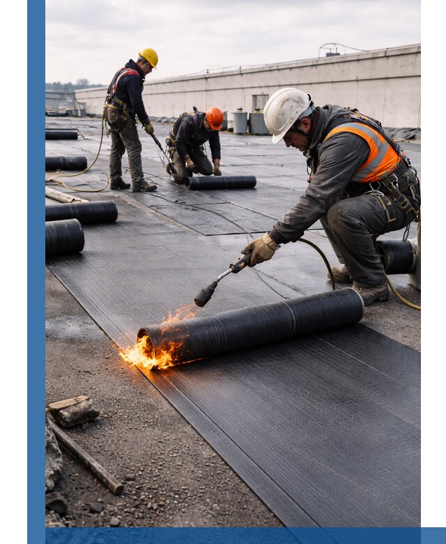 Монтаж наплавляемой кровли в Тобольске профессионально
