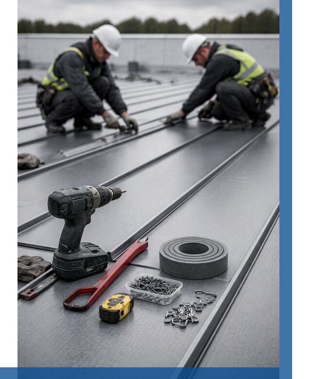 Монтаж фальцевой кровли в Тобольске от 1830 р. | ВЫСОТНИК-Тбл