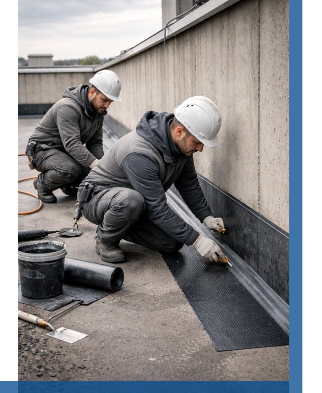 Гидроизоляция примыканий на кровле в Тобольске от 915 р. | ВЫСОТНИК-Тбл