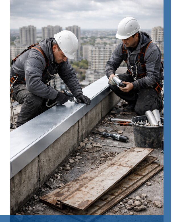 Замена парапетных крышек под ключ в Тобольске от 1220 р. | ВЫСОТНИК-Тбл