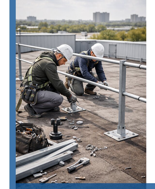 Монтаж кровельного ограждения в Тобольске под ключ с гарантией