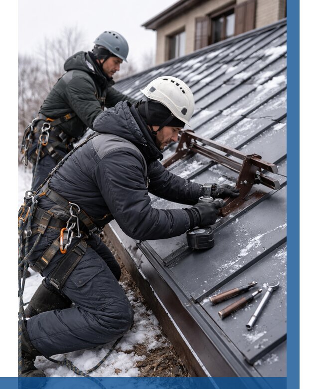 Монтаж снегозадержателей в Тобольске от 458 р. | ВЫСОТНИК-Тбл