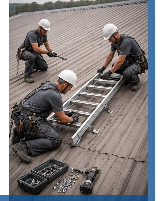 Монтаж кровельной лестницы в Тобольске от 4575 р. | ВЫСОТНИК-Тбл