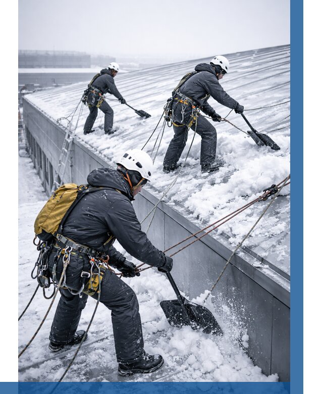 Очистка навесов от снега в Тобольске от 4575 р. | ВЫСОТНИК-Тбл