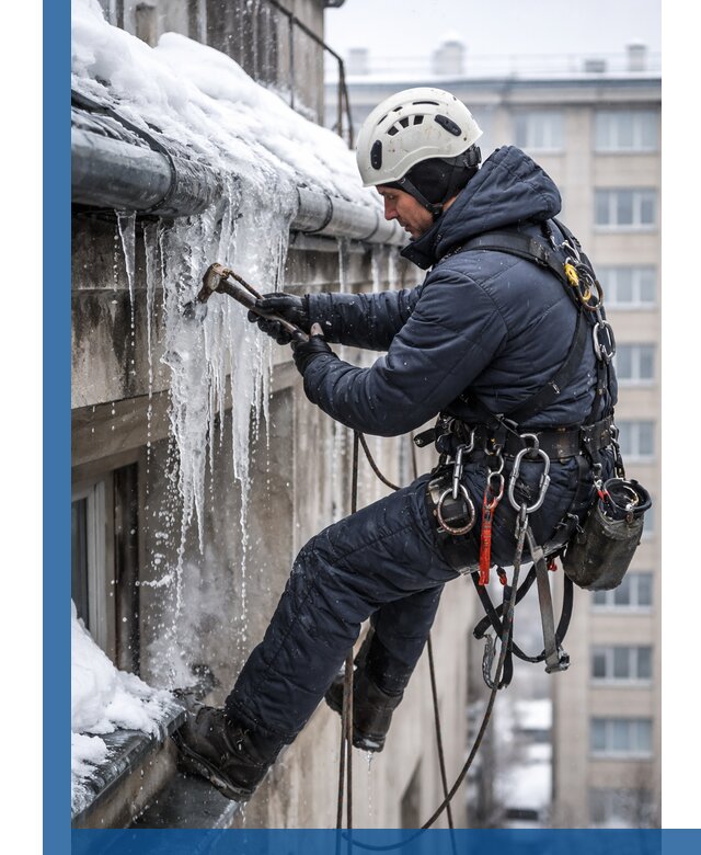 Удаление наледи и чистка водостоков в Тобольске оперативно и безопасно