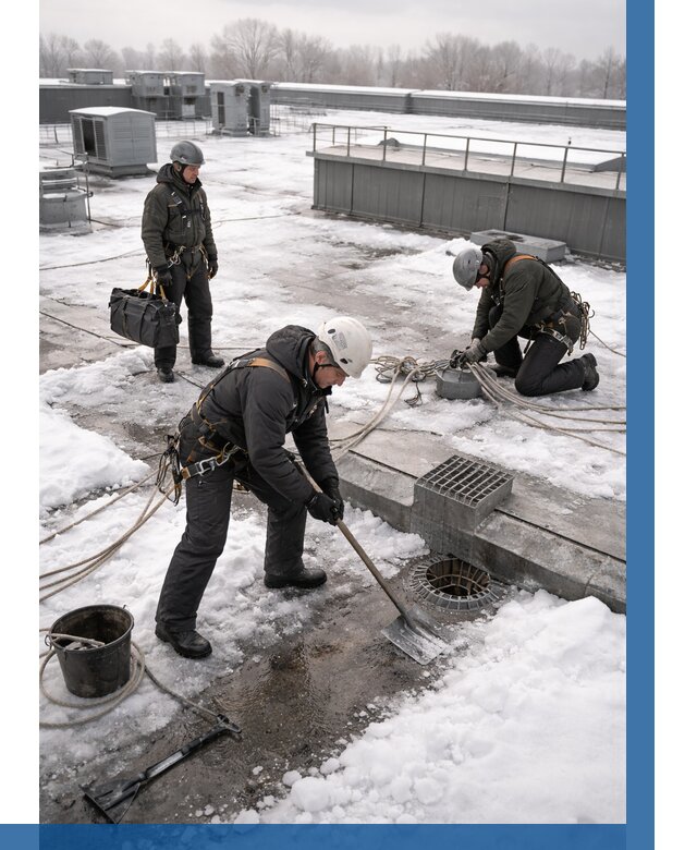 Абонентское обслуживание кровли зимой в Тобольске от 8134 р. | ВЫСОТНИК-Тбл