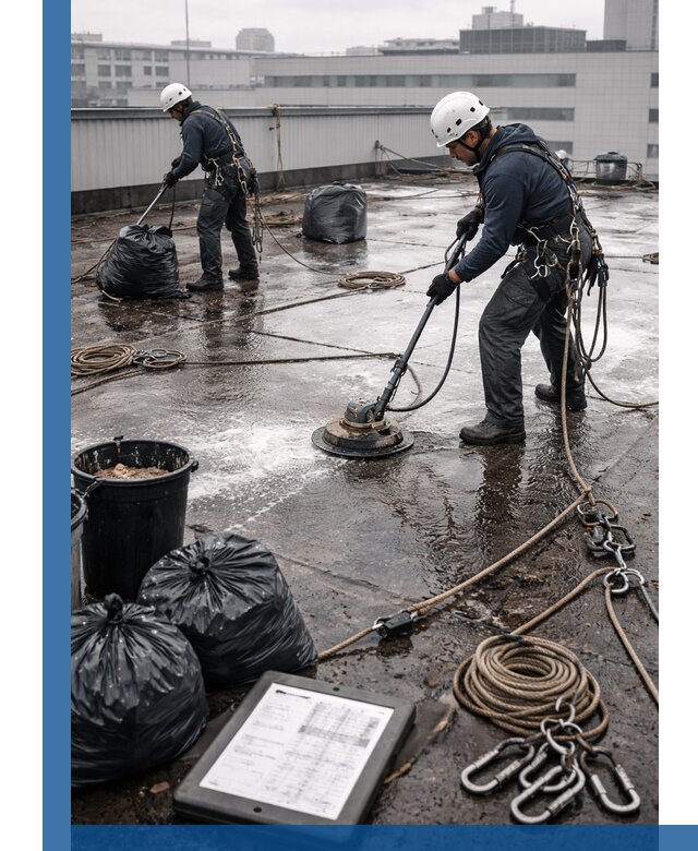 Плановая очистка кровли по графику в Тобольске для безопасности