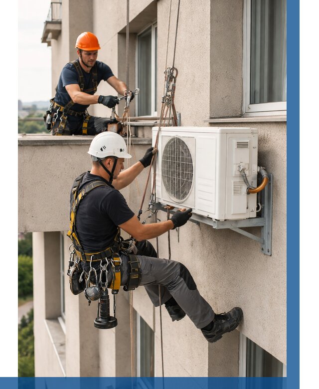 Монтаж внешнего блока кондиционера в Тобольске от 6609 р. | ВЫСОТНИК-Тбл