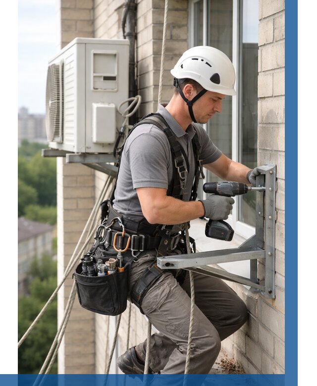 Установка кронштейнов кондиционера в Тобольске от 3558 р. | ВЫСОТНИК-Тбл