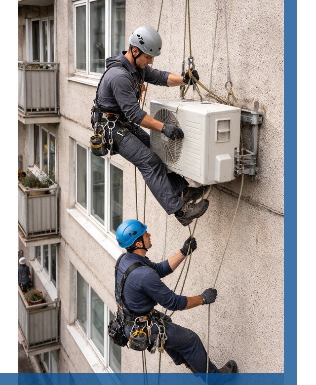 Перенос внешнего блока кондиционера в Тобольске от 9150 р.| ВЫСОТНИК-Тбл