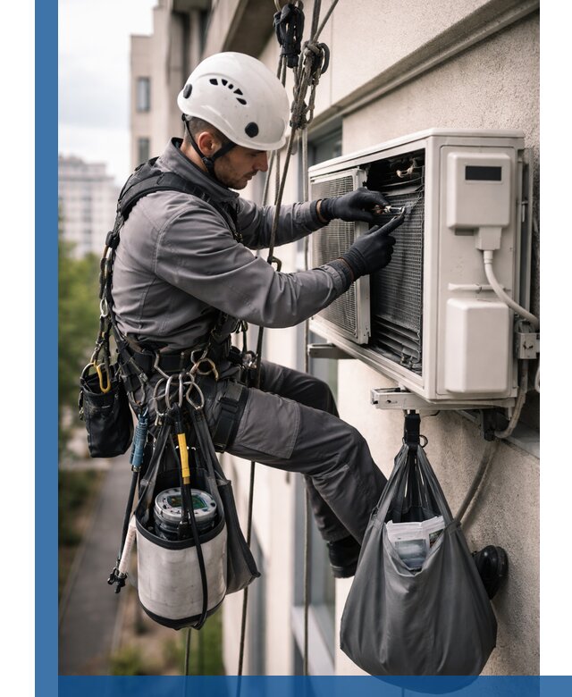 Обслуживание внешнего блока кондиционера в Тобольске профессионально