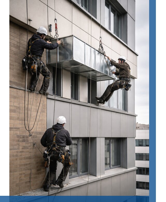 Монтаж воздуховодов на фасаде в Тобольске от 1525 р. | ВЫСОТНИК-Тбл