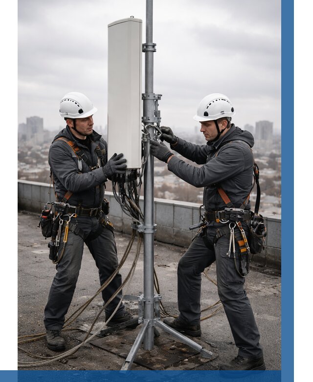 Монтаж антенн связи на крыше в Тобольске от 8642 р. | ВЫСОТНИК-Тбл