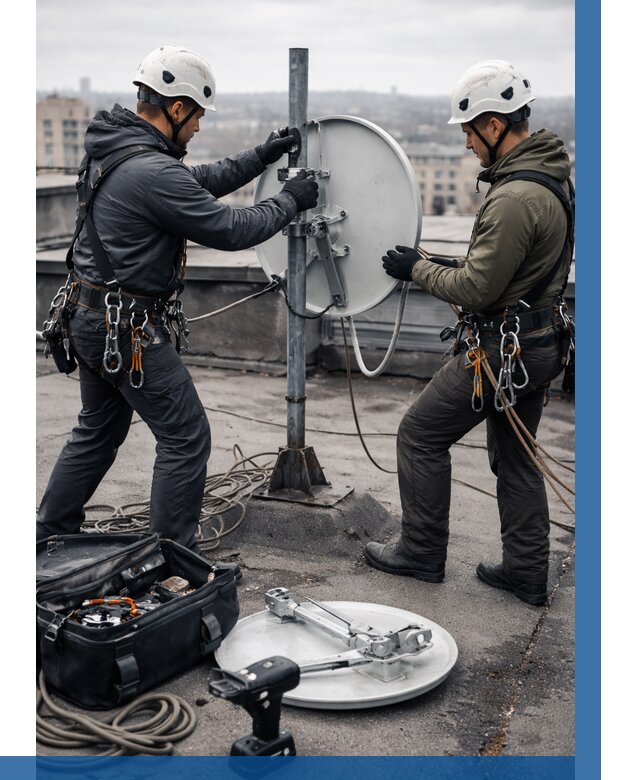 Демонтаж антенн на крыше в Тобольске от 4575 р. | ВЫСОТНИК-Тбл