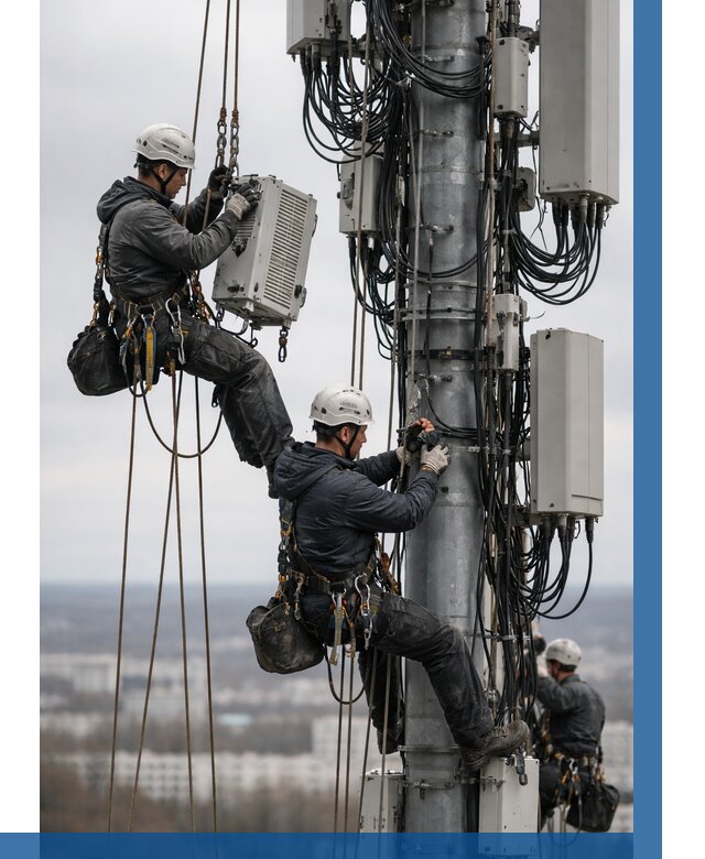 Монтаж оборудования связи на мачте в Тобольске от 7625 р. | ВЫСОТНИК-Тбл