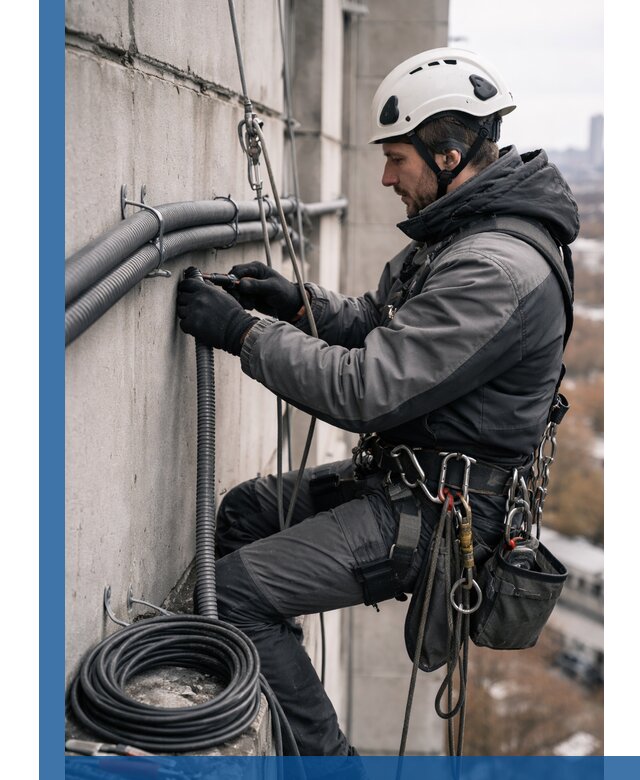 Профессиональный монтаж гофры для кабеля в Тобольске с гарантией