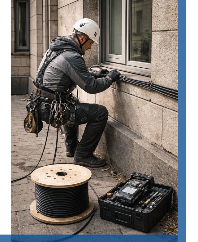 Прокладка оптоволоконного кабеля в Тобольске от 813 р. | ВЫСОТНИК-Тбл