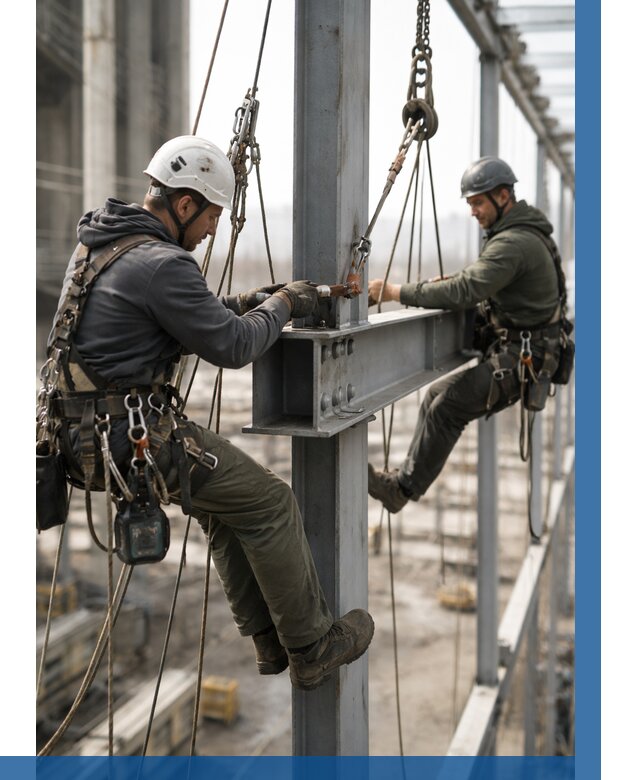 Монтаж металлоконструкций на высоте в Тобольске от 3558 р. | ВЫСОТНИК-Тбл